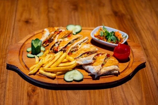 cheesy quesadilla golden and crispy