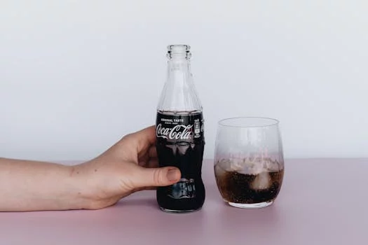 mexican cola in glass bottle