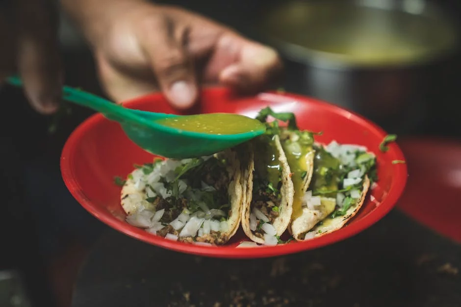 authentic mexican street tacos with fresh cilantro lime